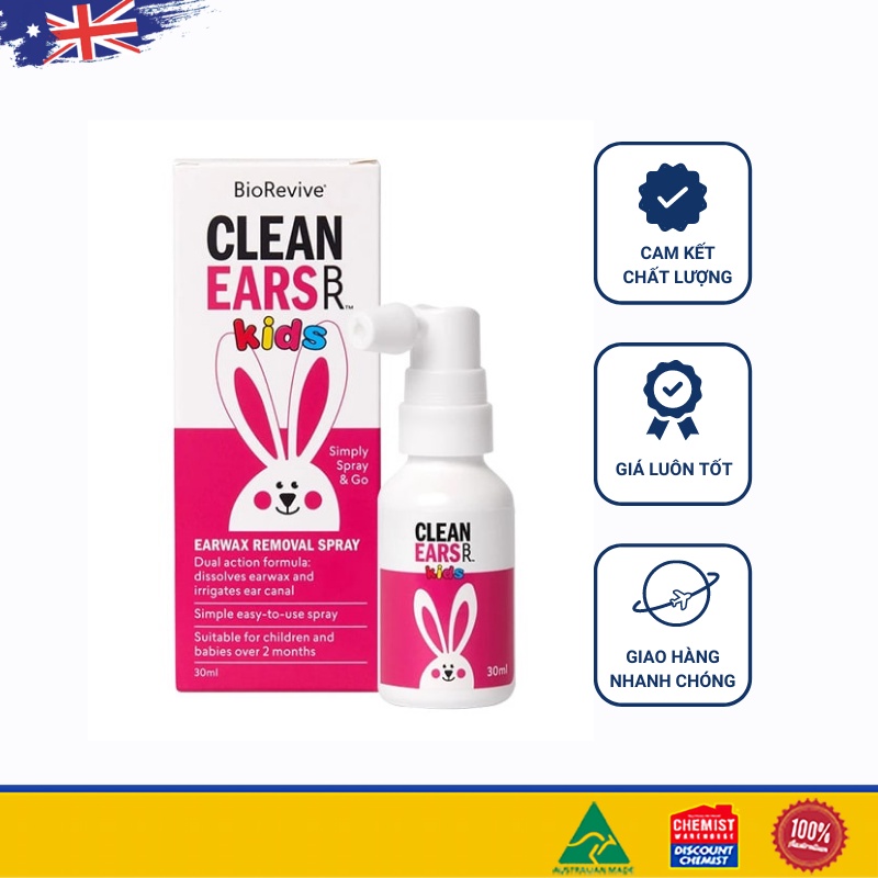 Xịt tan ráy tai Úc cho bé Clean Ears Kids Spray 30ml (SP3)