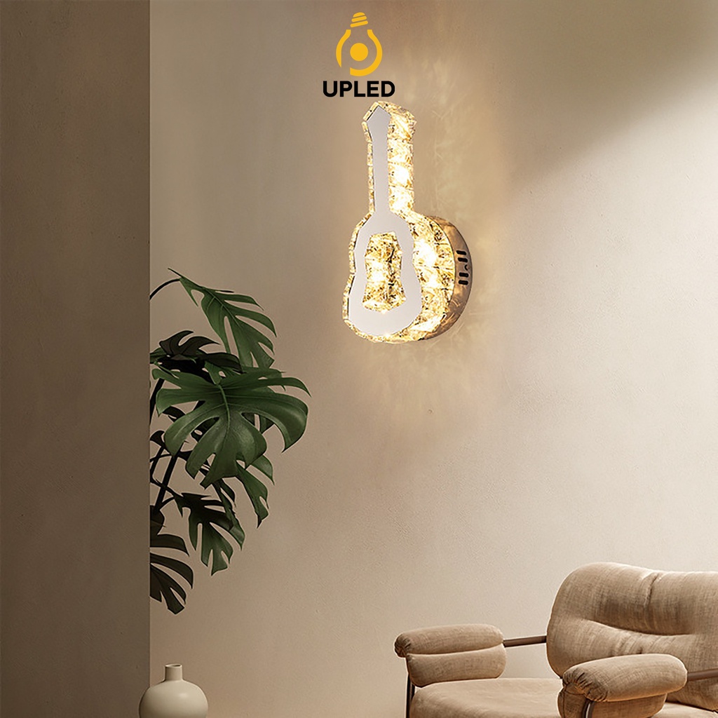 Đèn gắn tường pha lê phong cách Hiện Đại trang trí phòng khách phòng ngủ UPLED
