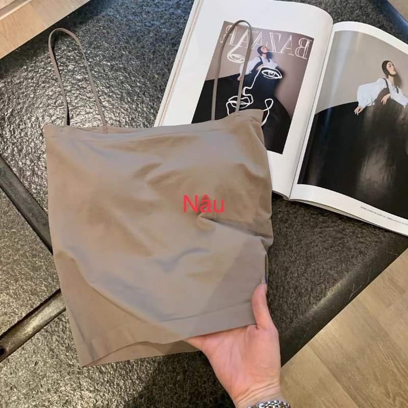 Áo 2 Dây Nữ Có Mút Đệm Ngực Dáng Dài Đi Biển Chơi Tập Gym Yoga, Bra Mặc Blazer Cardigan