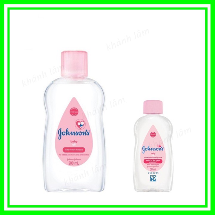 Dầu massage và dưỡng ẩm Johnson Baby Oil 50ml / 200ml