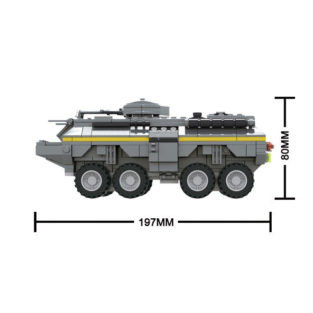 Lego Ghép Hình Xe Bọc Thép Quân sự SP731