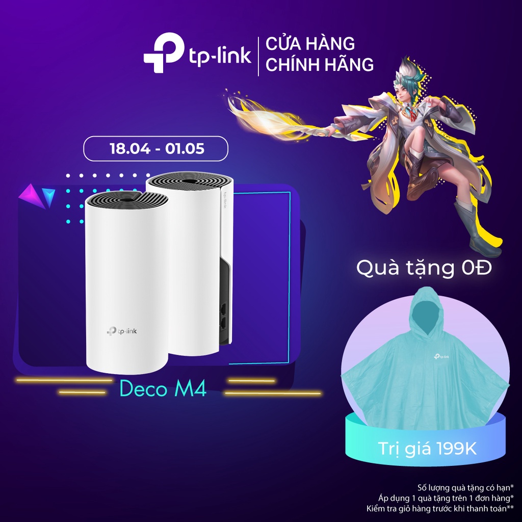 Hệ Thống Wifi Mesh TP-Link Deco M4(2-pack) Chuẩn AC 1200Mbps Dành Cho Gia Đình