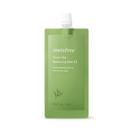 [Auth Hàn] Gói Mẫu Thử Sample Nước Hoa Hồng Innisfree Trà Xanh Ngăn Ngừa Mụn Green Tea Balancing Toner Ex 10ml (QUEEN)