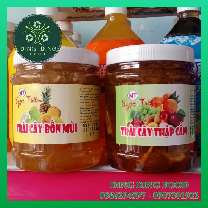 [ Q. Bình Tân ][ 1 Hủ / 1Kg ] Mứt Trái Cây Thập Cẩm / Trái Cây Bốn Mùa Ngọc Trân - DING DING FOOD