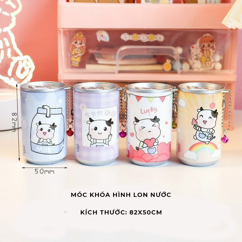 Khăn ướt tẩy trang dạng lon Cartoon, Lon 30 khăn giấy ướt dễ thương có dây móc khóa SIÊU XINH . ❤0