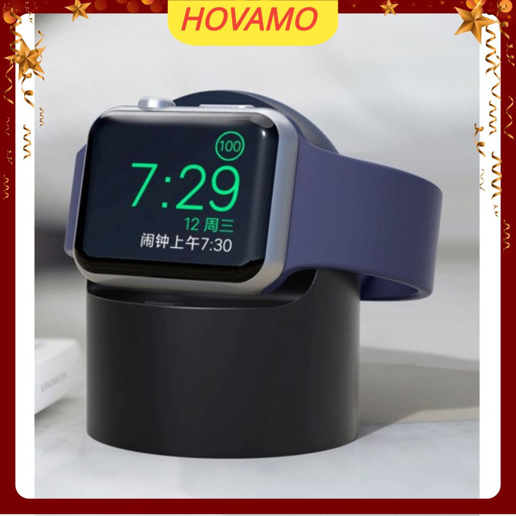 Dock Để Sạc đ/hồ táo Kiêm Giá Đỡđ/hồ táo Bằng Silicone Cao Cấp 1/2/3/4/5/6/SE smart HOVAMO N25