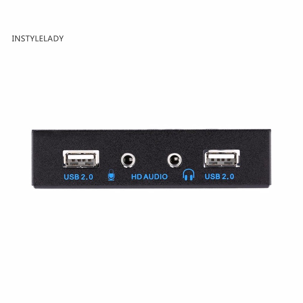 ✌ly 3.5inch USB2.0 9PIN HUB HD Audio Output Floppy Drive Expansion Front Panel