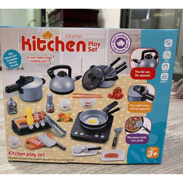 Bộ đồ chơi nấu ăn Home kitchen 36 chi tiết loại to