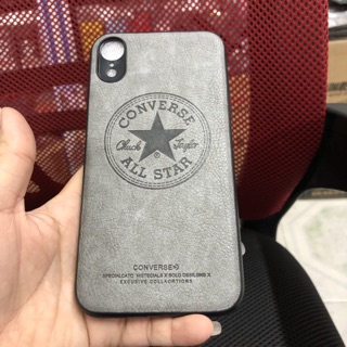 Ốp Iphone Xr dẻo vân giả da in logo
