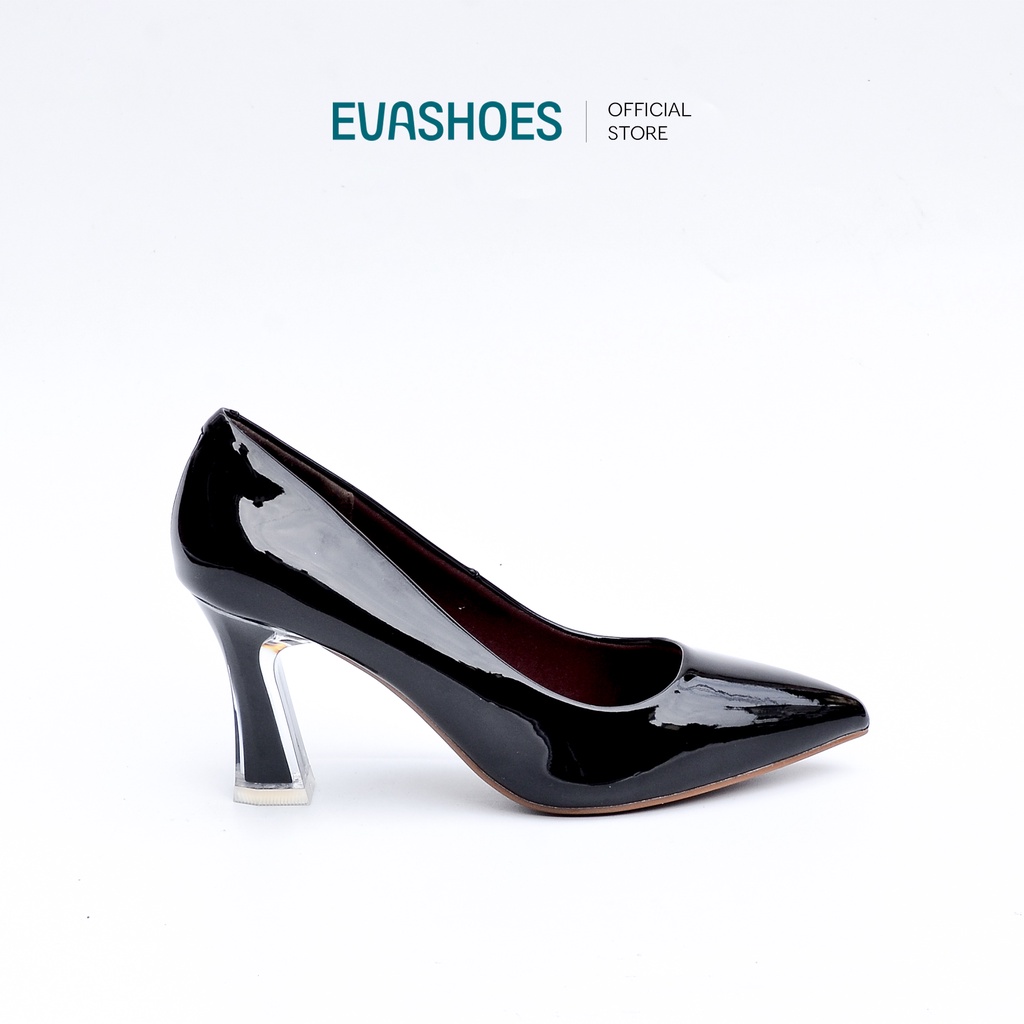 Giày Cao Gót Da Bóng Mũi Nhọn Gót Trụ 7cm EVASHOES - EVA001