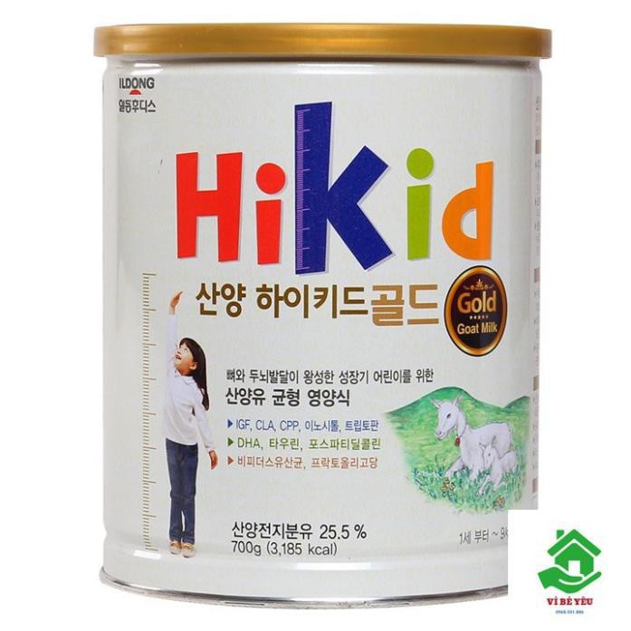 [Mã 267FMCGSALE giảm 8% đơn 500K] Sữa Hikid dê Hàn Quốc 700g