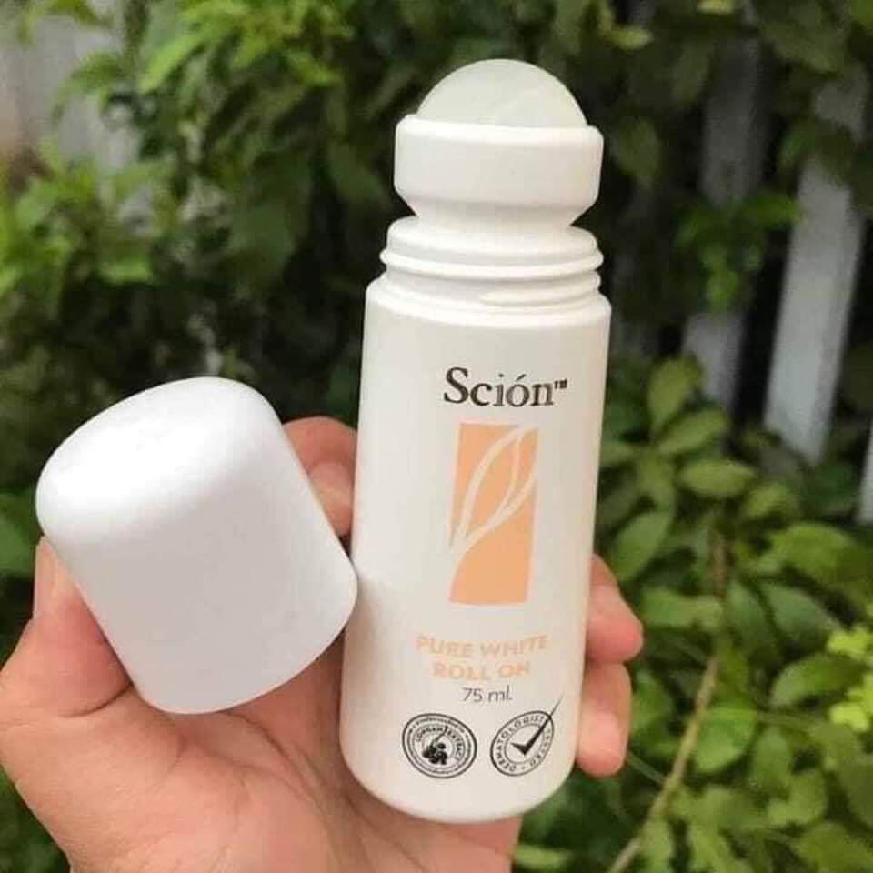 Lăn Khử Mùi Scion Pure White Roll On 100% dứt điểm hôi nách 75ml [Chính Hãng]