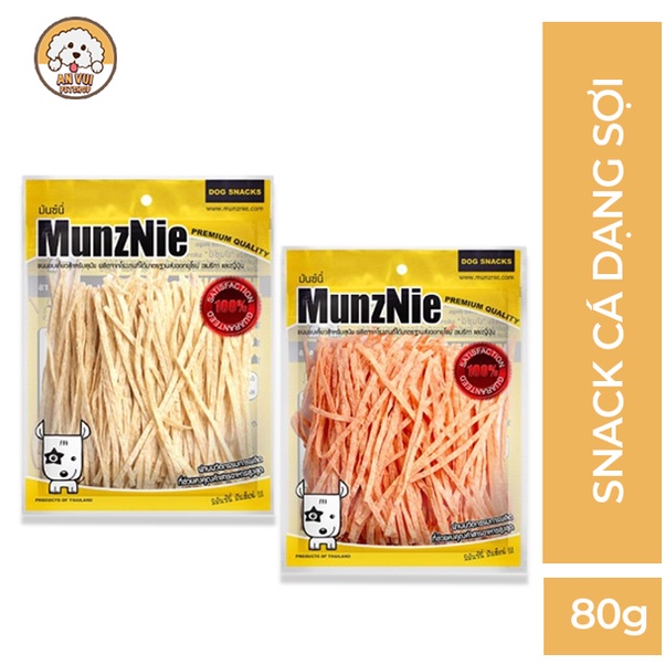 Snack cá dạng sợi MunzNie Thái Lan dành cho chó mèo 80g