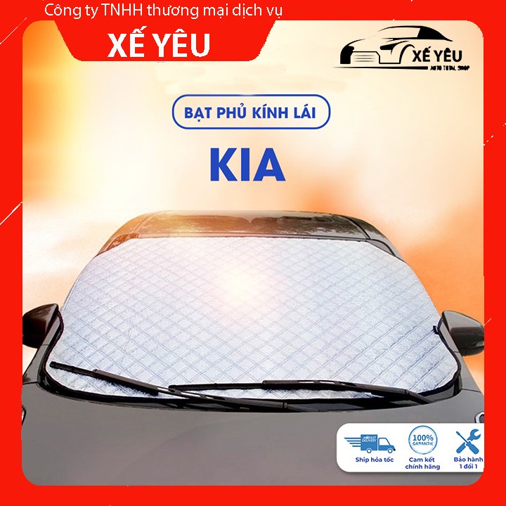 Bạt phủ kính lái Kia morning soluto cerato seltos sorento  ô tô cách nhiệt 4 lớp tráng bạc chống nắng bảo vệ xe ô tô