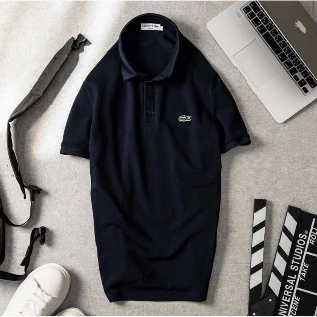 Áo phông nam có cổ polo cộc tay cao cấp Hamino vải thun cotton co giãn màu trắng đen E1 | BigBuy360 - bigbuy360.vn