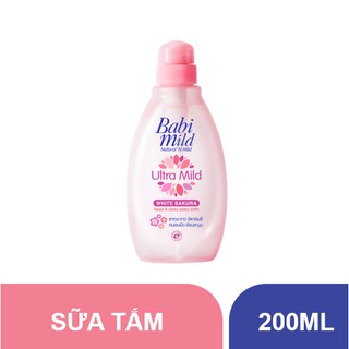 Sữa tắm trẻ em Babi Mild - White Sakura chai 200ml