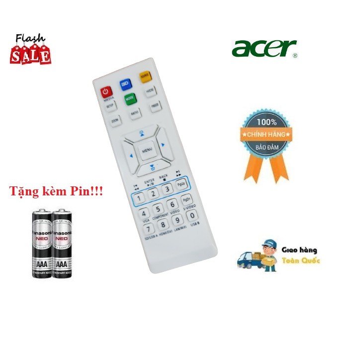 Remote Điều khiển máy chiếu Acer- Hàng chính hãng mới 100% Tặng kèm Pin