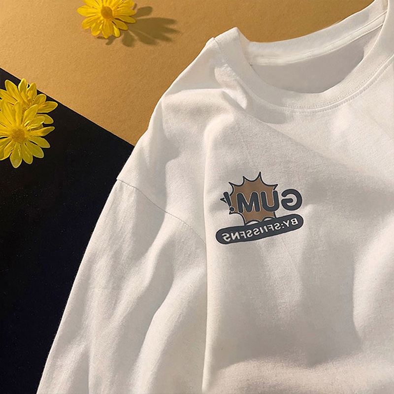 NRVP Áo thun cotton tay ngắn cổ tròn thời trang mùa hè phong cách Hàn Quốc cho nữ