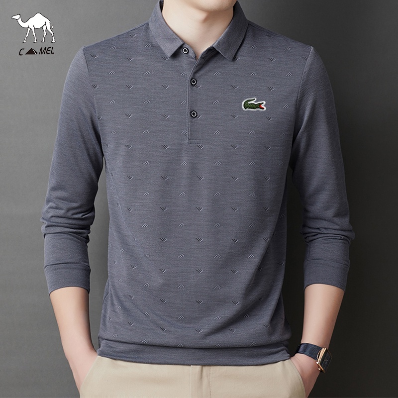 Áo polo tay dài chất liệu cotton thời trang cho nam 2021