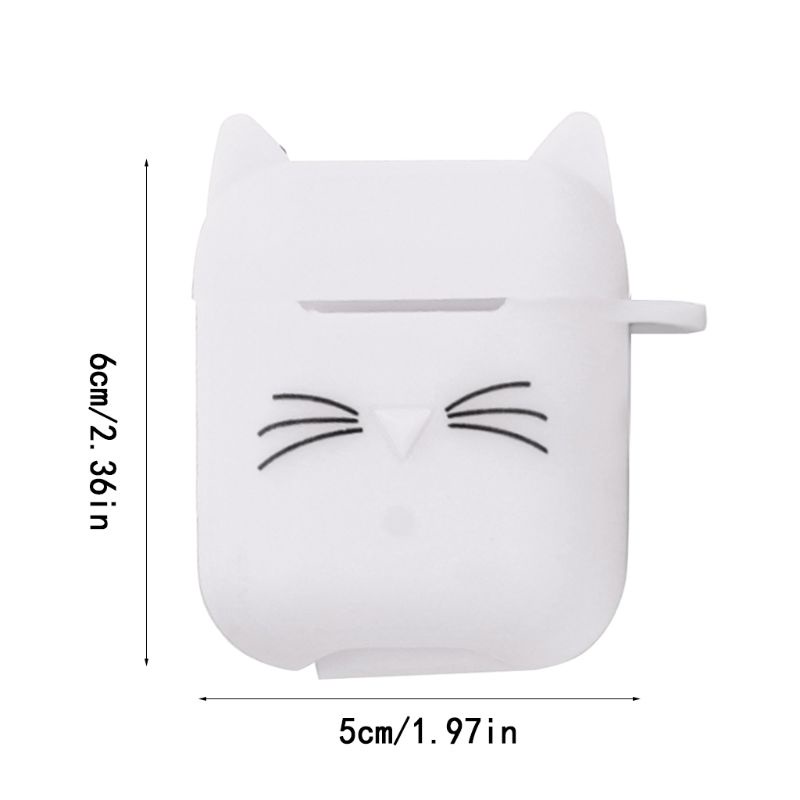 Vỏ Bảo Vệ Hộp Sạc Tai Nghe Không Dây Chống Bụi Chống Rơi Kèm Móc Cho Airpods