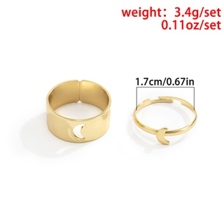 Nhẫn cặp hình mặt trăng thời trang