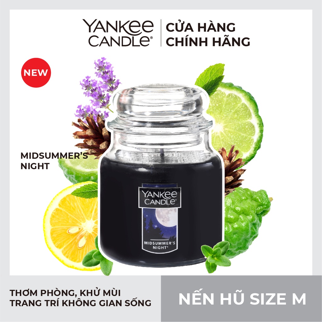 Nến hũ Yankee Candle size M - Midsummer's Night (411g)