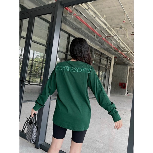 Áo Thun Dài Tay LifeWork Logo Thêu Cao Cấp