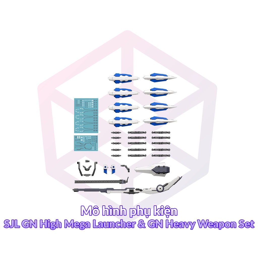 Mô hình phụ kiện SJL GN High Mega Launcher &amp; GN Heavy Weapon Set [3GD]