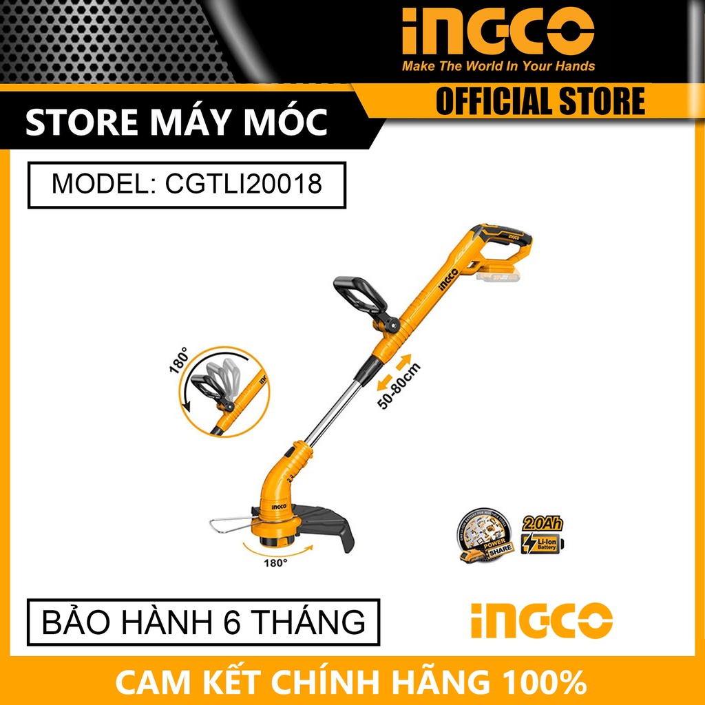 Máy cắt cỏ dùng pin Ingco CGTLI20018