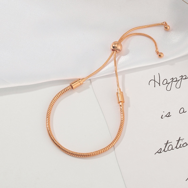 Vòng Tay Xỏ Hạt Hình Xương Rắn Chất Lượng Cao Có Thể Điều Chỉnh