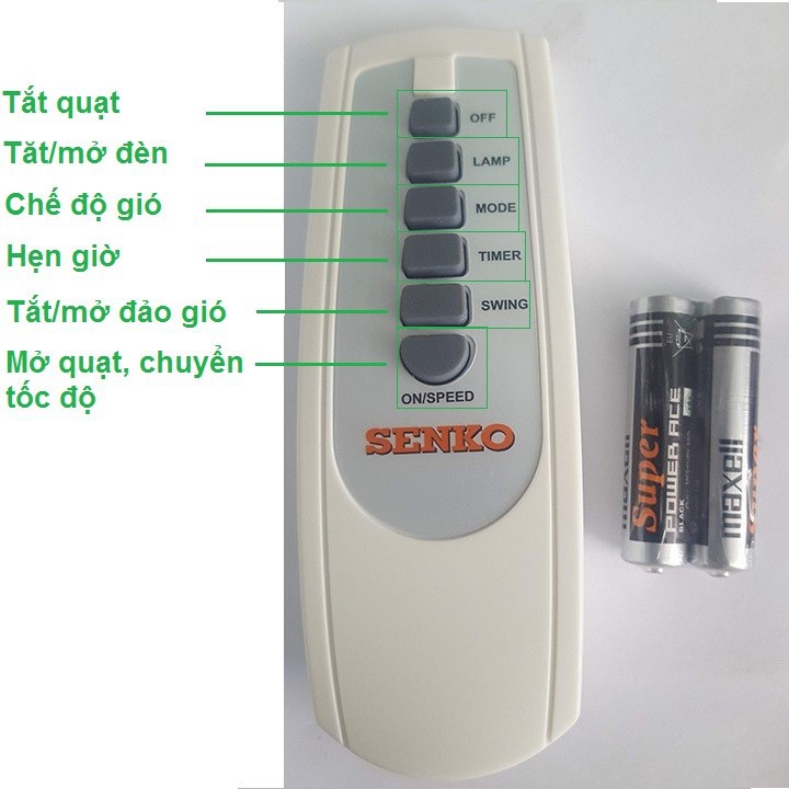 Remote điều khiển từ xa quạt Senko 100% chính hãng Senko