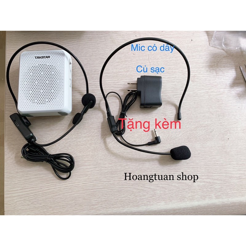 MÁY TRỢ GIẢNG TAKSTAR E300w ( mic không dây UHF) tặng míc có dây và củ sạc.