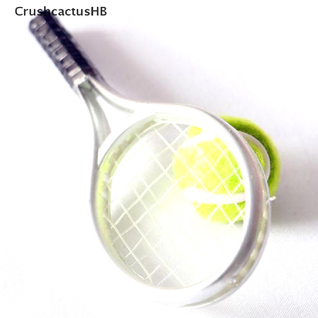 1:6 1:12 Dollhouse Miniature 1PC Tennis Racket + 1PC Ball Dolls Accessories