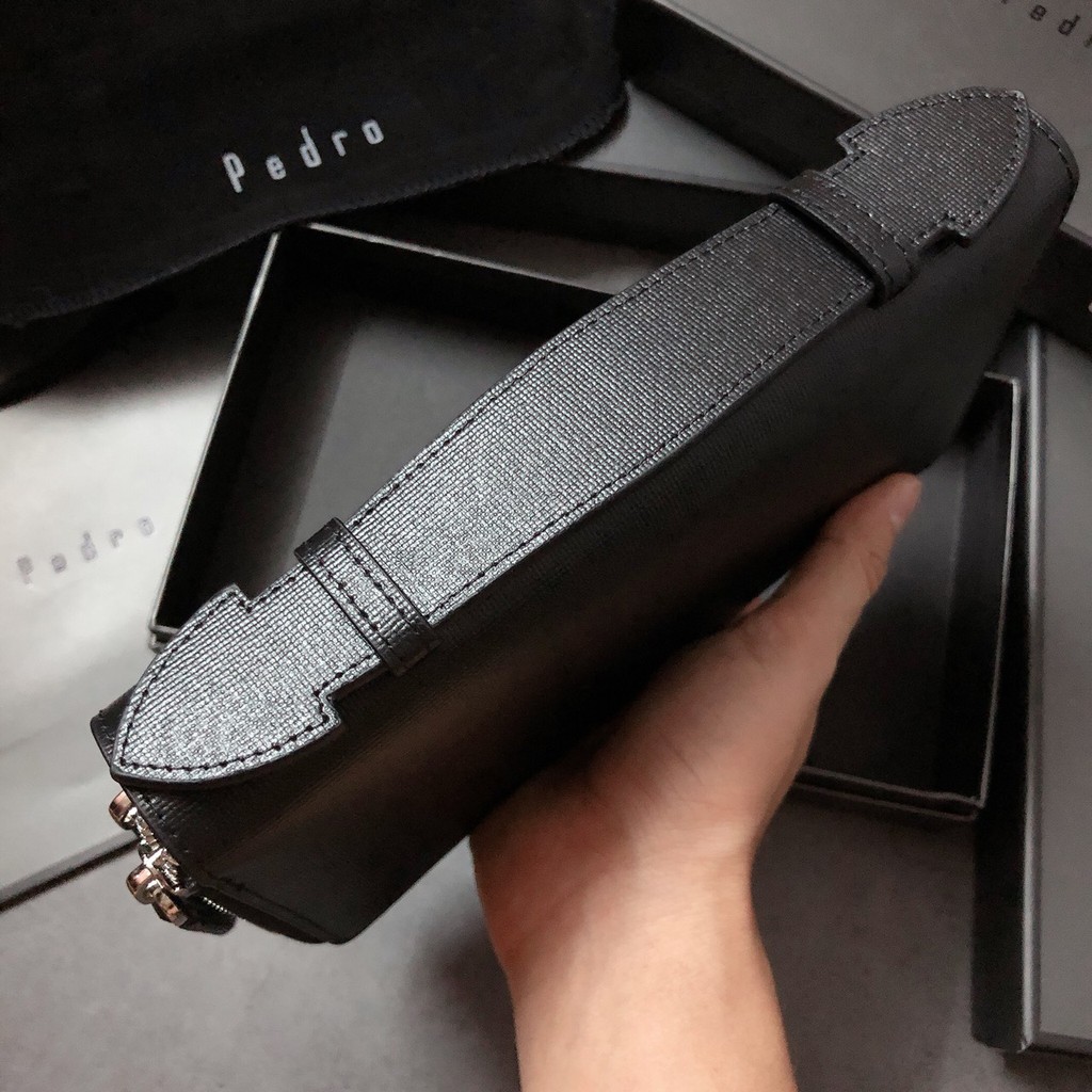 Ví clutch cầm tay Pedro trơn 2 ngăn