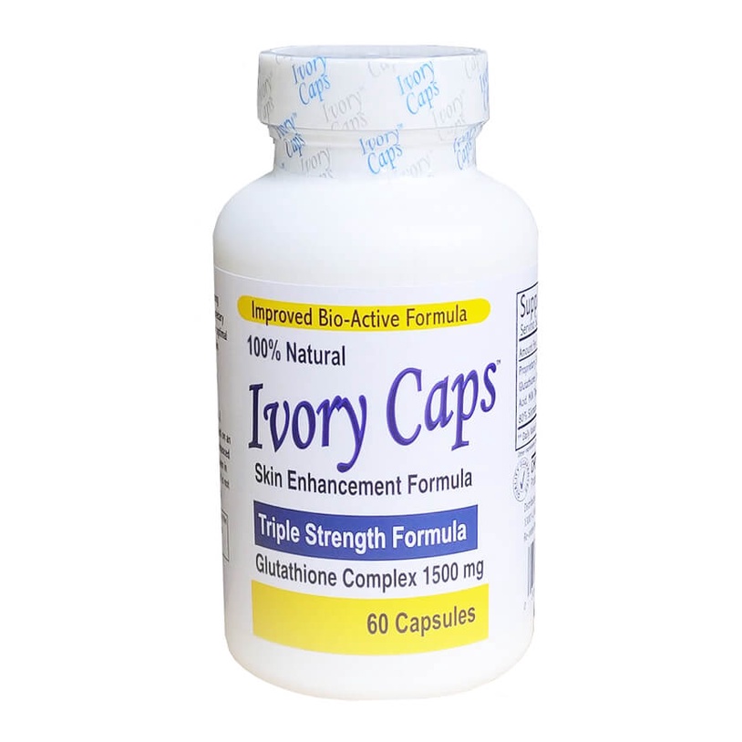 Viên Uống Trắng Da Ivory Caps Triple Strength Formula Glutathione 1500mg 60 viên Hỗ trợ Trắng Da