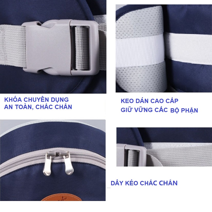 [1 ĐỊU 4 CÁCH DÙNG] Địu ngồi Gabesy HÀNG LOẠI 1,thiết kế khoa học không đau vai có dây an toàn cho bé chống trơn trượt