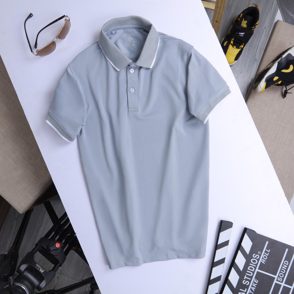 Áo Polo nam phối viền Bovis Homme, mã PL2021100, phom Slim-Fit vừa vặn giúp ôm dáng, chất vải chống nhăn (nhiều màu)