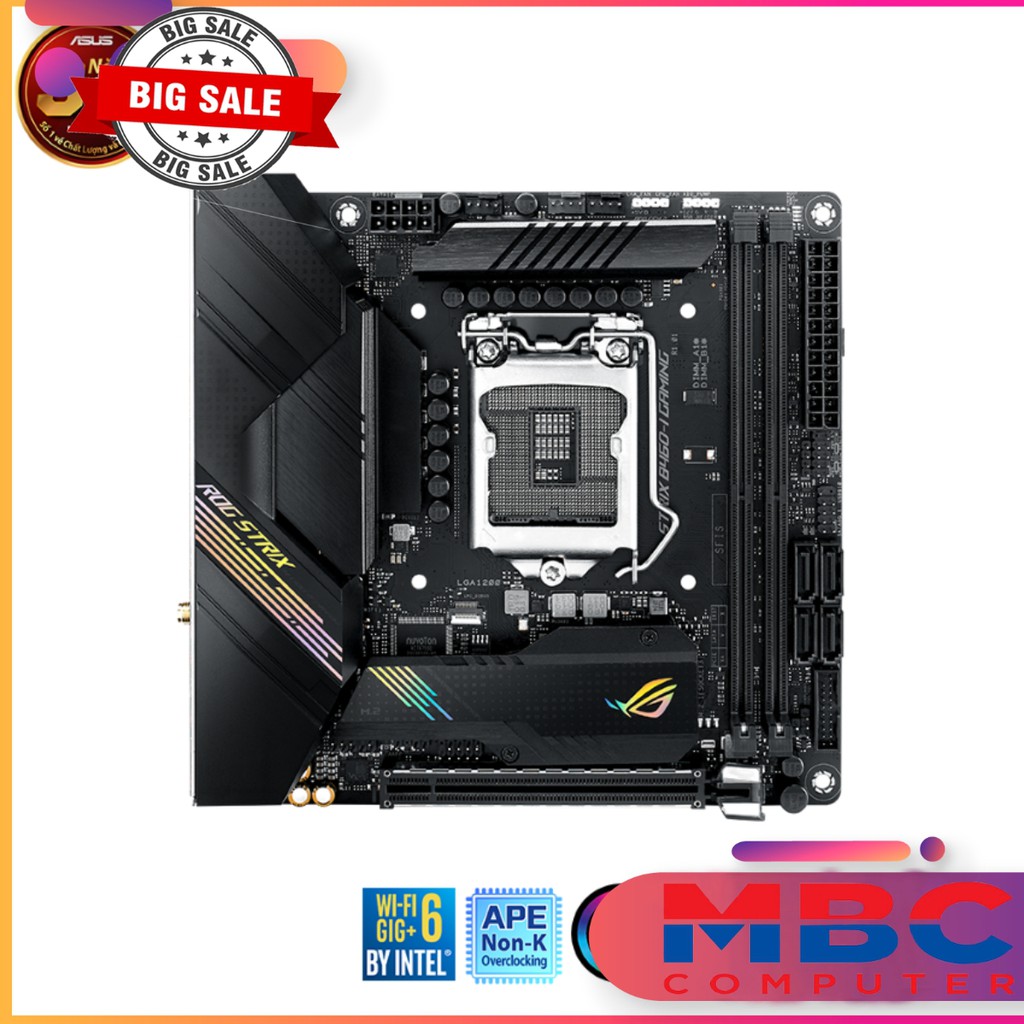 Main Asus ROG-STRIX B460-I GAMING (Intel B460, Socket 1200, Mini-ITX, 2 khe Ram DDR4) - Hàng Chính Hãng