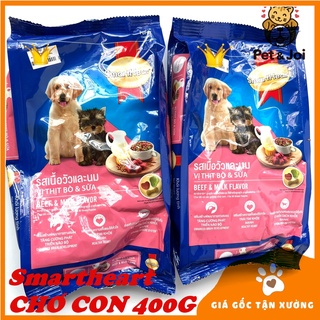 Hạt chó con Smartheart  400g⚡CHỈ 1 NGÀY⚡ Thức ăn cún vị thịt bò và sữa - PET&amp;JOI