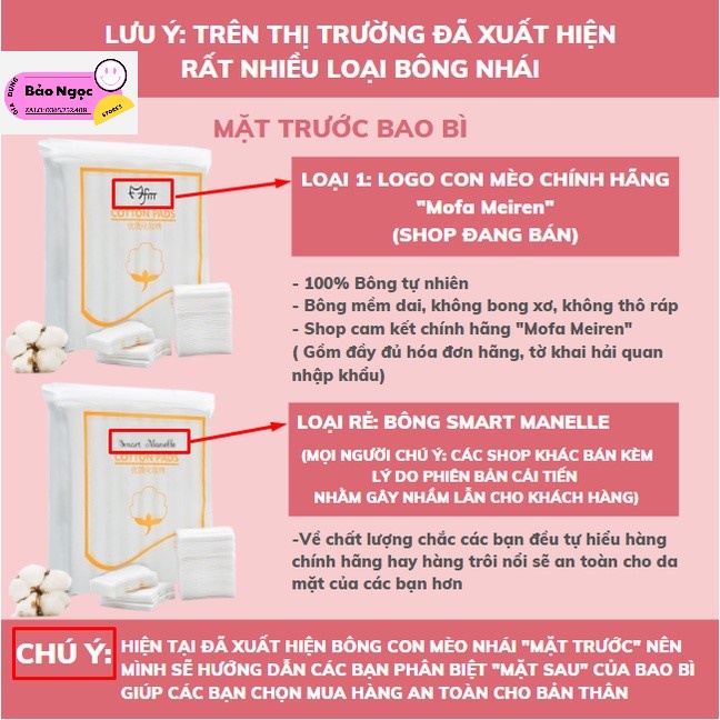 Bông Tẩy Trang 222 Miếng 3 Lớp Cotton Pads Mềm Mịn, Siêu Dai Siêu Tiết Kiệm - Hàng Nội Địa Trung