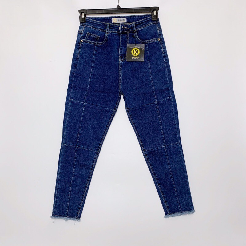 Quần jean nữ bigsize kimfashion, quần jean nữ co giãn lưng cao big size Kl01-2 56-75kg
