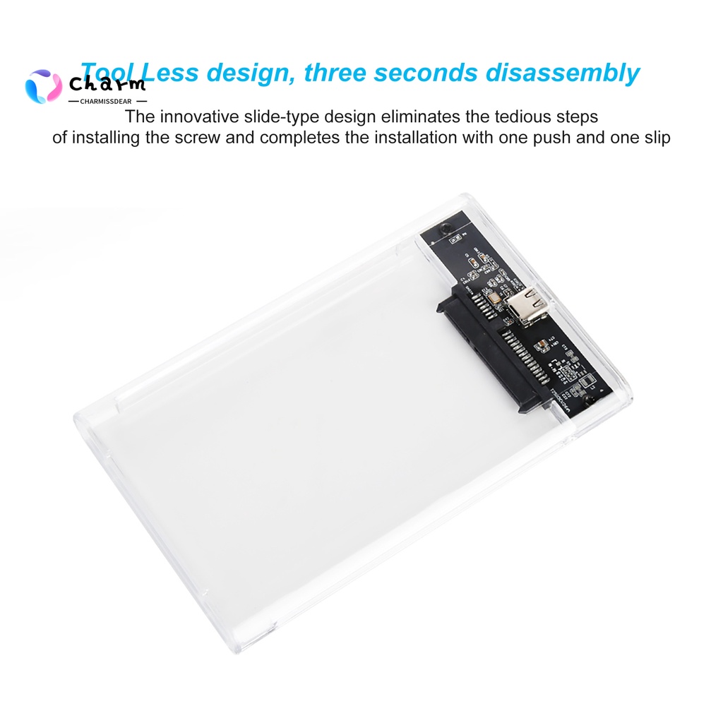 Hộp Đựng Ổ Cứng Ngoài 2.5 Inch Usb 3.1 Type-C Tốc Độ Cao Ốp | BigBuy360 - bigbuy360.vn