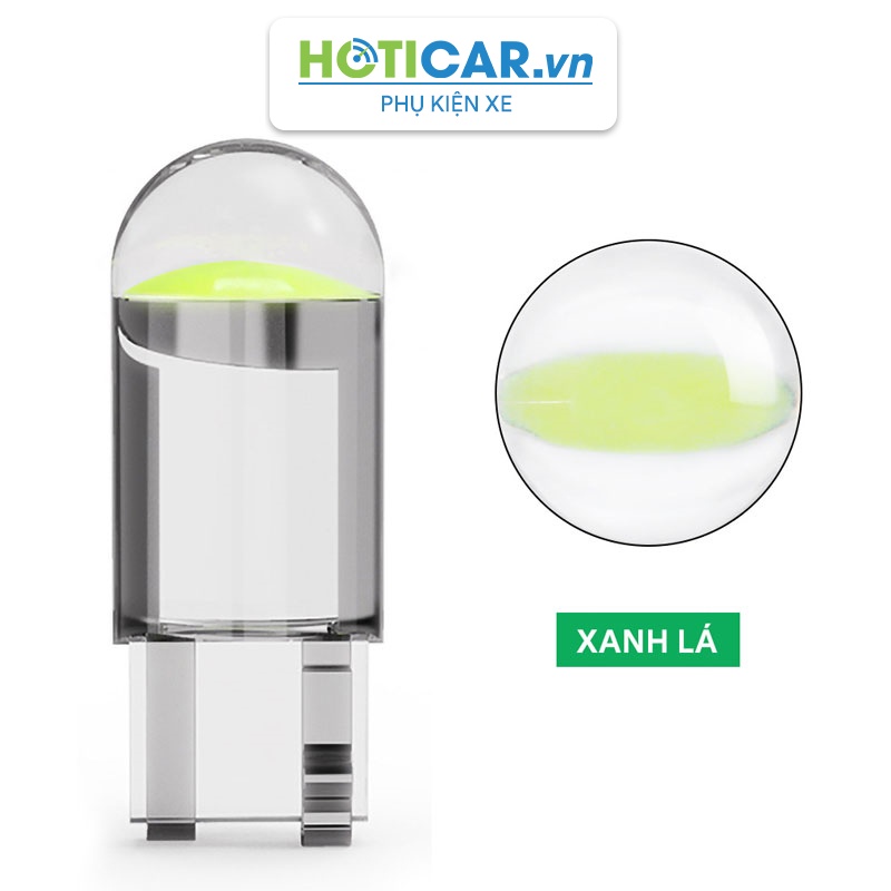 Bộ 4 Bóng đèn LED xi nhan, demi, đọc sách, trần, cốp, đồng hồ taplo 12V T10 COB T10C-1 NHIỀU MÀU