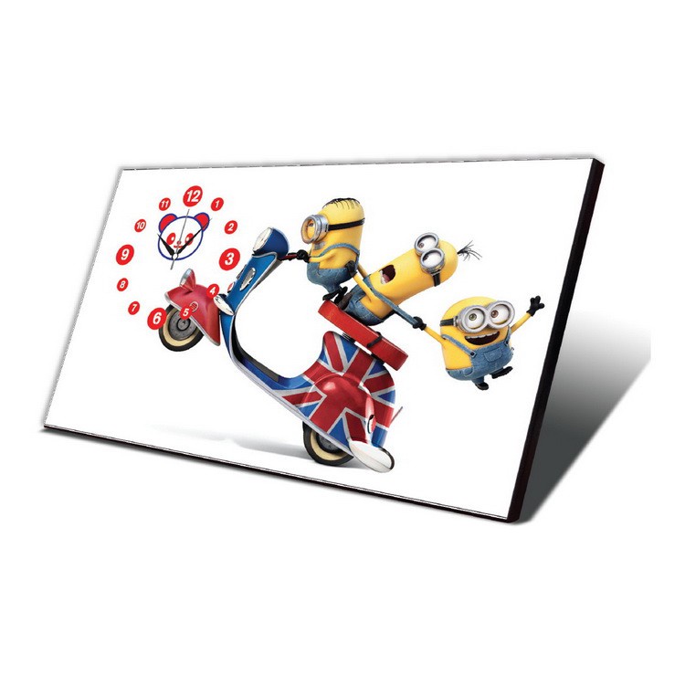 Đồng hồ tranh để bàn cho bé, đồng hồ tranh để bàn học sinh - hoạt hình Minion