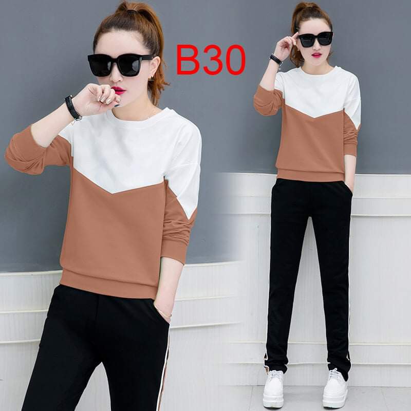 Đồ Bộ Thu Đông Nữ Thể Thao Thời Trang Dạo Phố Mặc Nhà Cao Cấp_B30