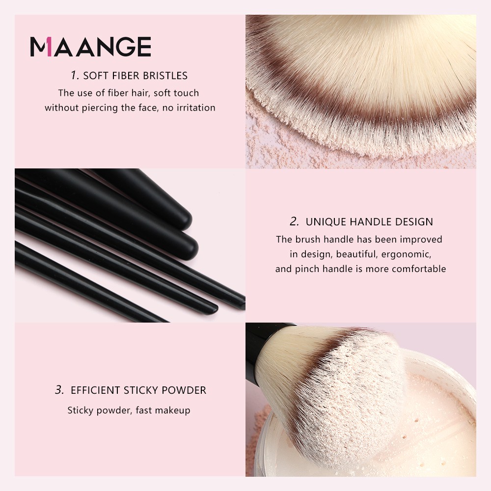 Set 15 cọ trang điểm MAANGE đựng trong hộp tiện lợi