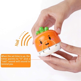 Đồng Hồ Đếm Ngược Pin 100% Hình Củ Cà Rốt Dễ Thương