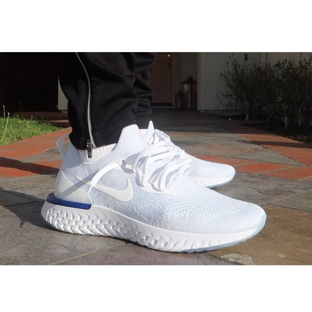 [full box] Giày Sneaker Epic React Flyknit Light White/Blue