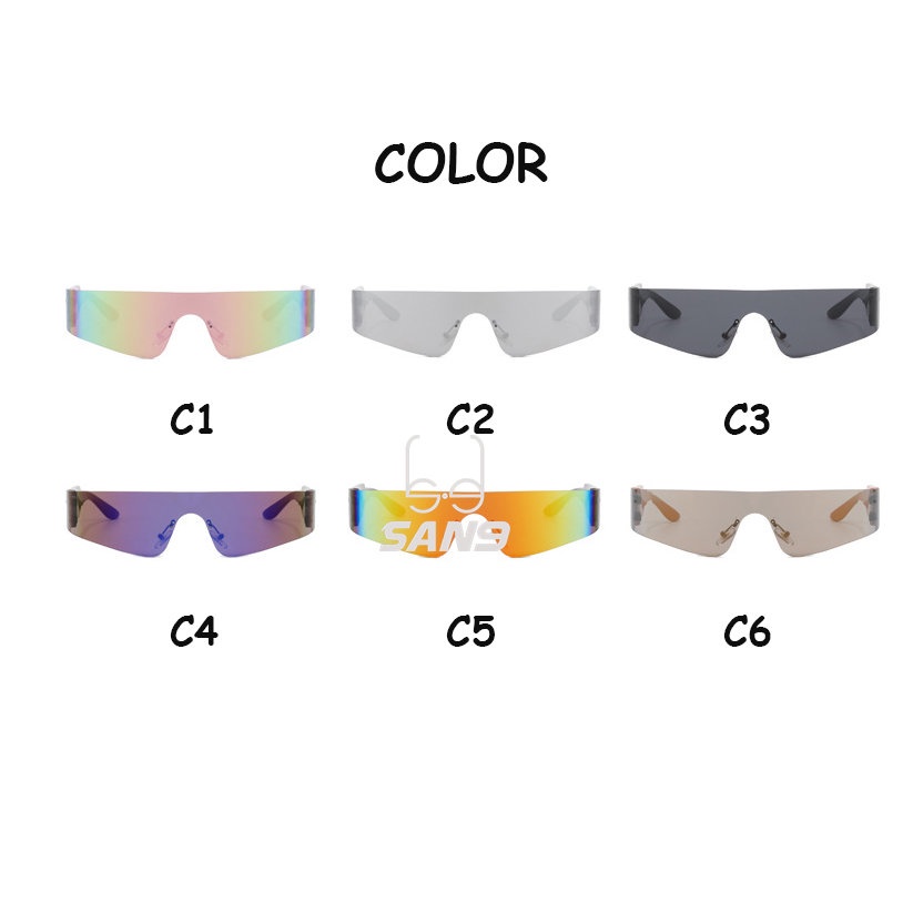 Kính Mát Thời Trang Punk Không Gọng COD  Cho Nam Và Nữ