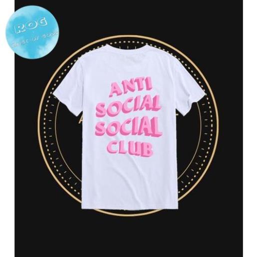 [Premium] Áo thun Unisex Anti Social Soical Club Chữ Hồng